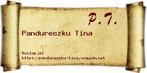 Pandureszku Tina névjegykártya